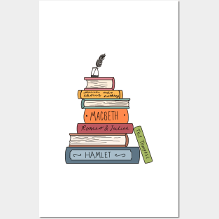 Shakespeare book stack Posters and Art